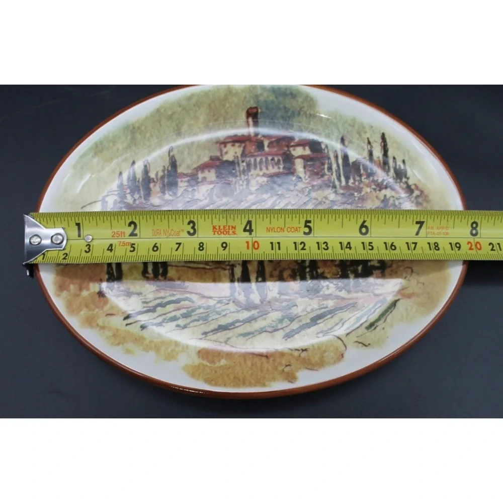 Williams Sonoma Tuscan Villa Plate Set 3 Portugal Hand Painted Style